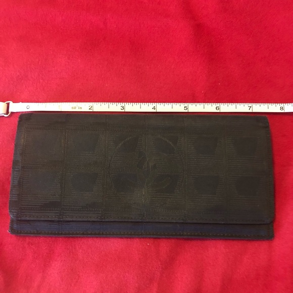 CHANEL Bifold Long Wallet Black 99’ New Travel-Line Coco Mark Nylon Leather COA - Picture 1 of 16